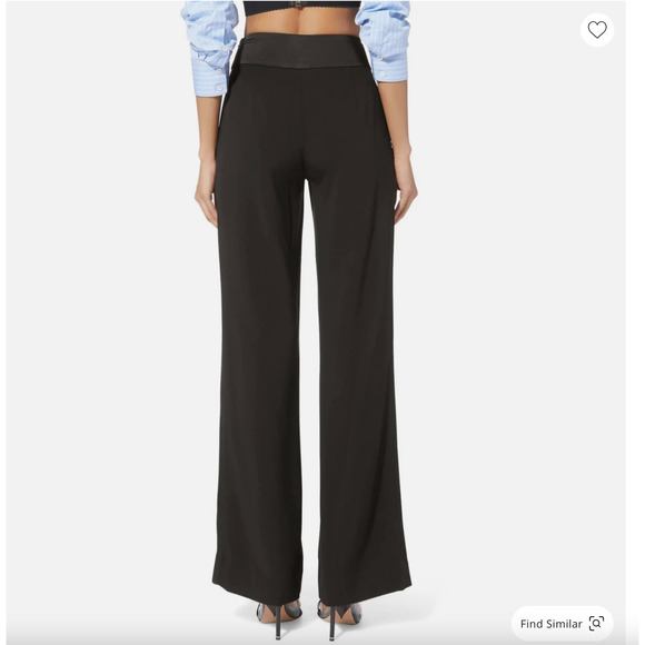 Jonathan Simkhai Black Slit Hem High Waisted Flare Womens Pants Size 4 - Picture 3 of 8